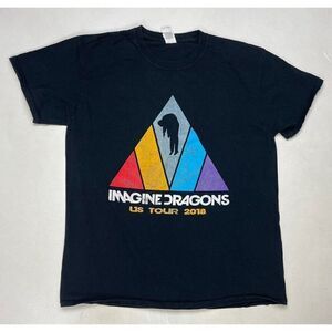 Imagine Dragons US Tour 2018 Graphic T-shirt Men Large Black Music